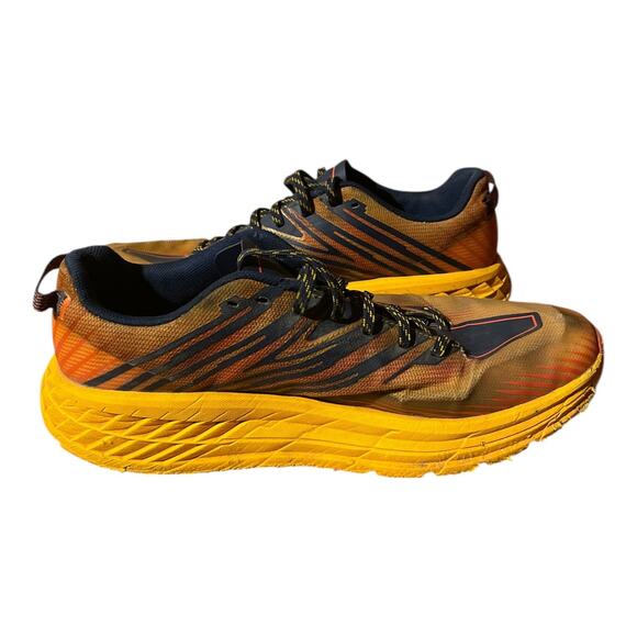 HOKA Speedgoat GTX Trail Running Shoes Men’s 11 Orange Black Waterproof Vibram - Picture 7 of 8
